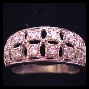 925 SterlingSilver(?) 💍 w/Cutouts Chrystals8
